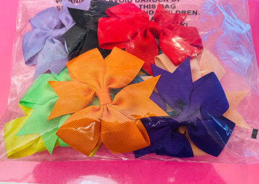 10 Pack Pinwheel Hair Bows Alligator Clips For Girls Babies Toddlers Accessories
